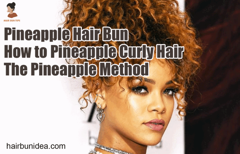 Pineapple Hair Bun - How to Pineapple Curly Hair - The Pineapple Method